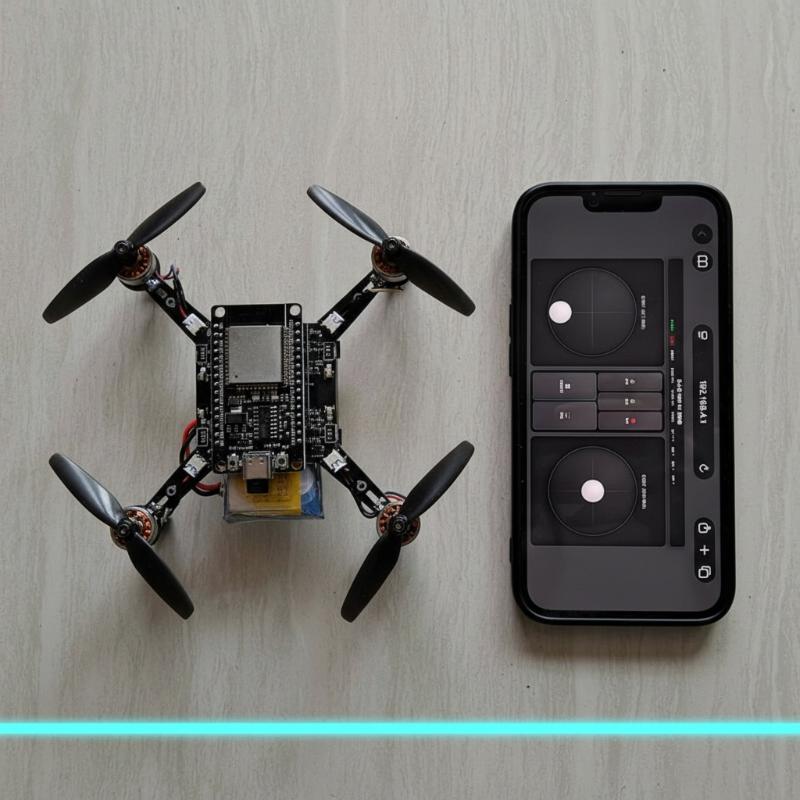 E1 ESP32 Мини-дрон с открытым  – обзор и цена Drone Kit Parts Included