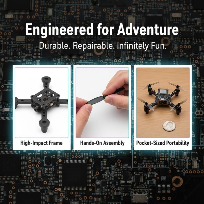 E1 ESP32 Мини-дрон с открытым  – обзор и цена Drone Kit Parts Included