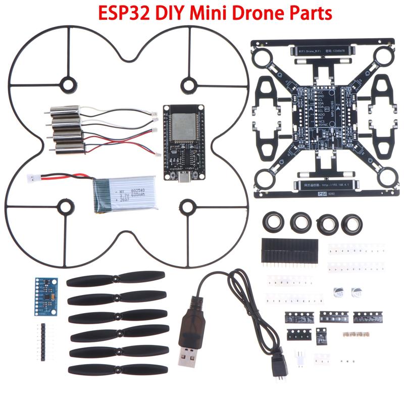 E1 ESP32 Мини-дрон с открытым  – обзор и цена Drone Kit Parts Included